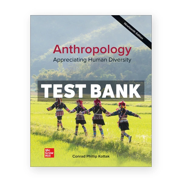 Anthropology Appreciating Human Diversity 19th edition Kottak Test Bank