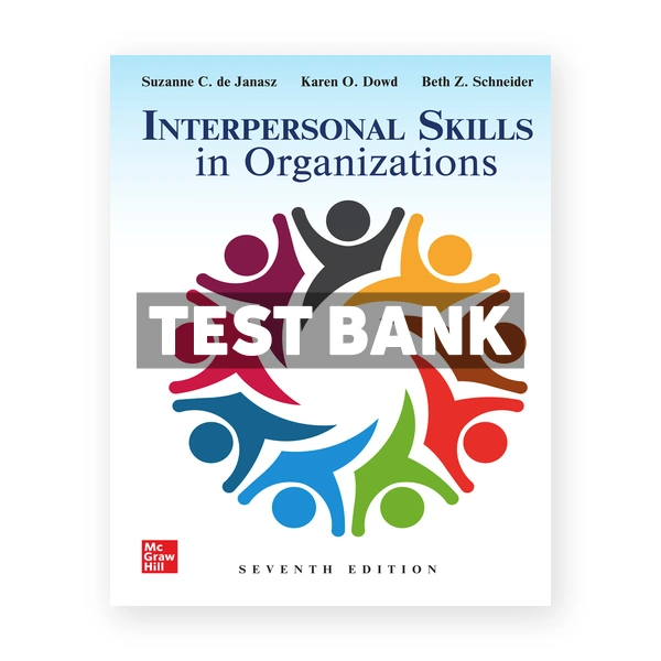 Interpersonal Skills in Organizations 7th edition Janasz Test Bank