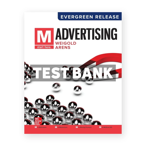 M - Advertising 2024 Release 1st edition Arens Test Bank