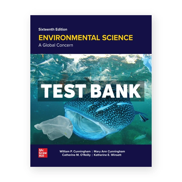Environmental Science 16th edition Cunningham Test Bank