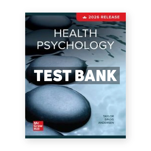 Health Psychology 2026 (Canadian) 1st edition Taylor Test Bank