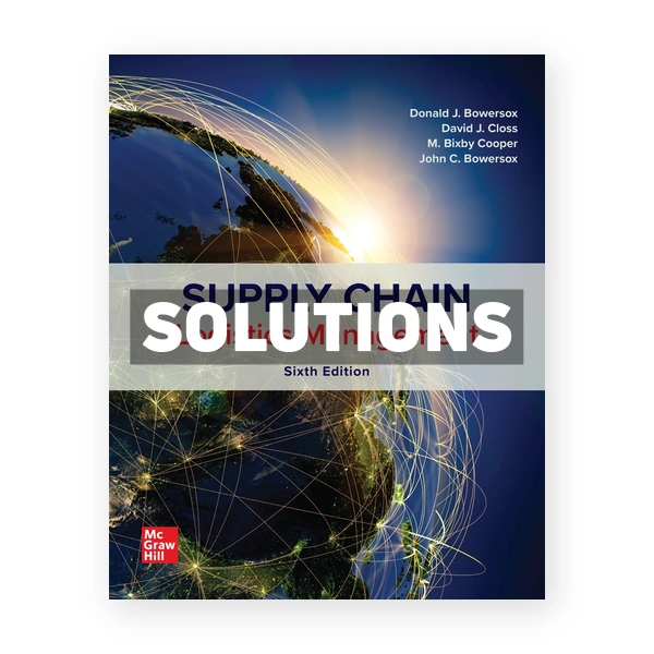 Supply Chain Logistics Management 6th edition Bowersox Solutions Manual