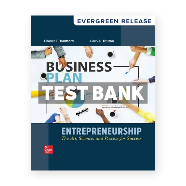 Entrepreneurship - The Art Science and Process For Success 2024 Release 1st edition Bamford Test Bank