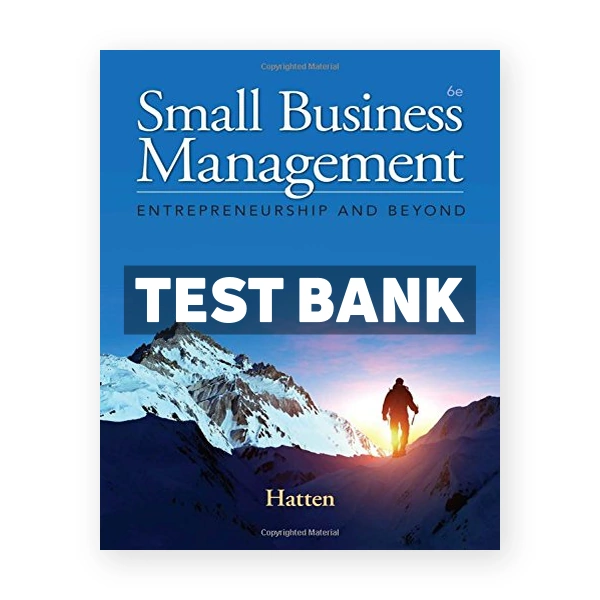 Small Business Management Entrepreneurship and Beyond 6th edition Hatten Test Bank