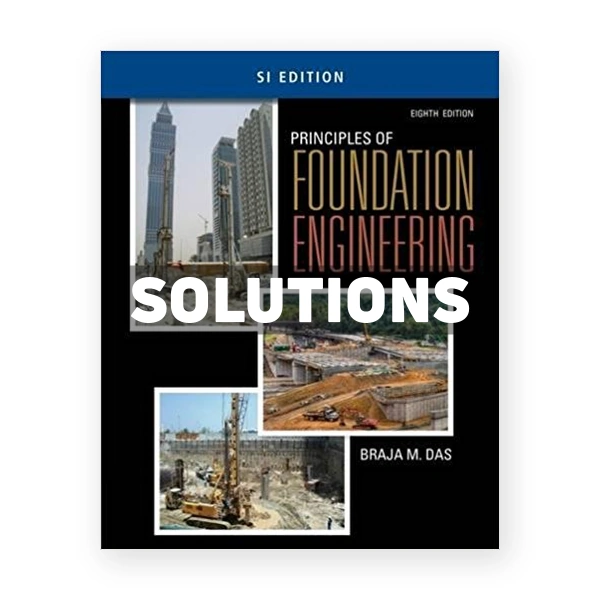 Principles of Foundation Engineering SI Edition 8th edition Das Solutions Manual