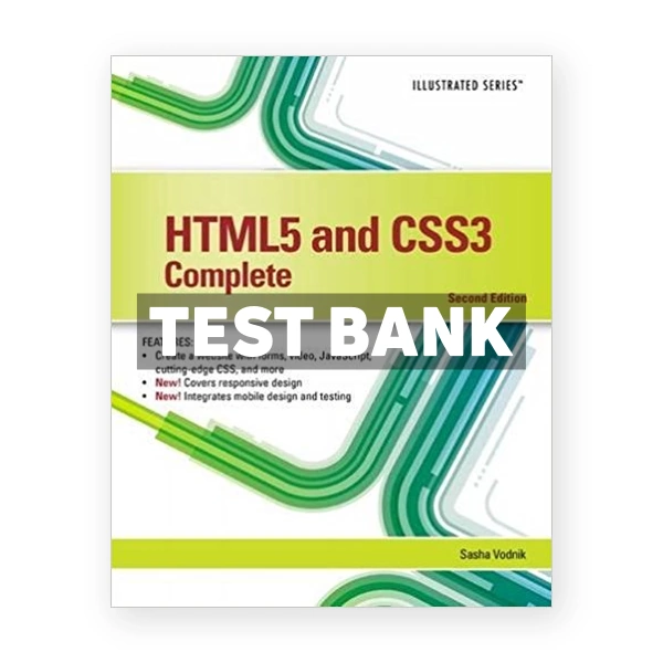 HTML5 and CSS3 Illustrated Complete 2nd edition Vodnik Test Bank