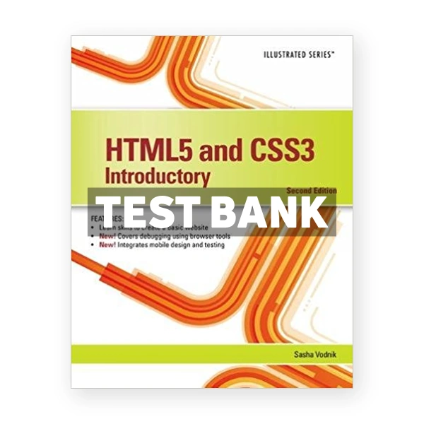 HTML5 and CSS3 Illustrated Introductory 2nd edition Vodnik Test Bank