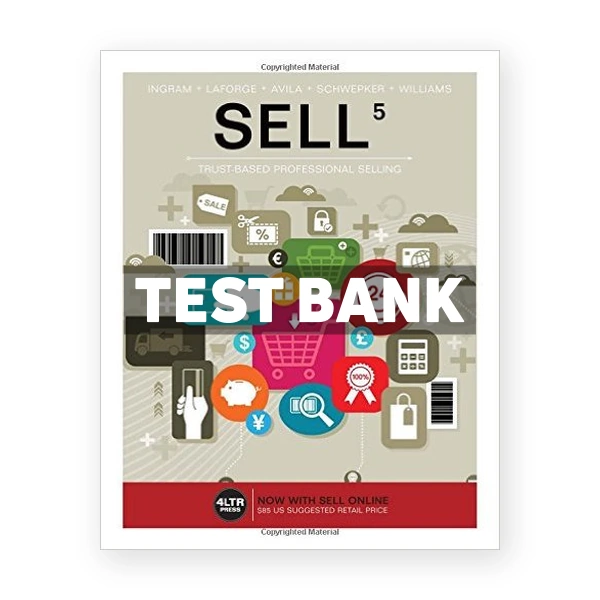 SELL 5th edition Ingram Test Bank