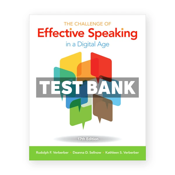 Challenge of Effective Speaking 17th edition Verderber Test Bank