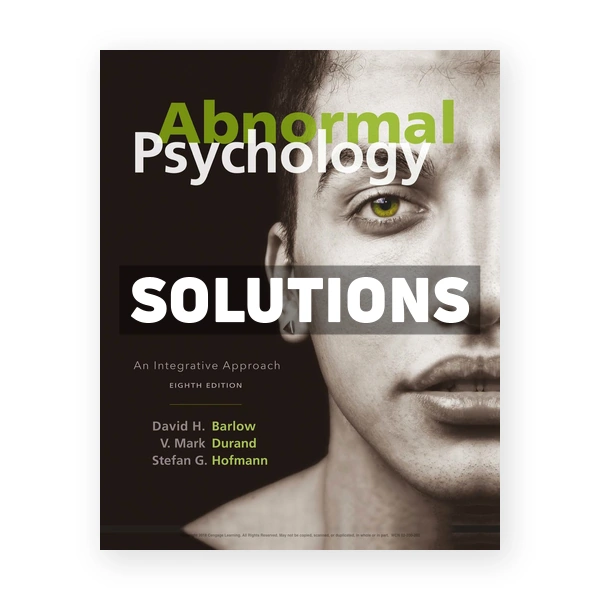 Abnormal Psychology 8th edition Barlow Solutions Manual