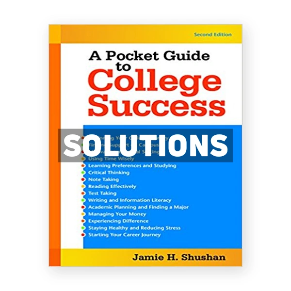 Pocket Guide to College Success 2nd edition Shushan Solutions Manual