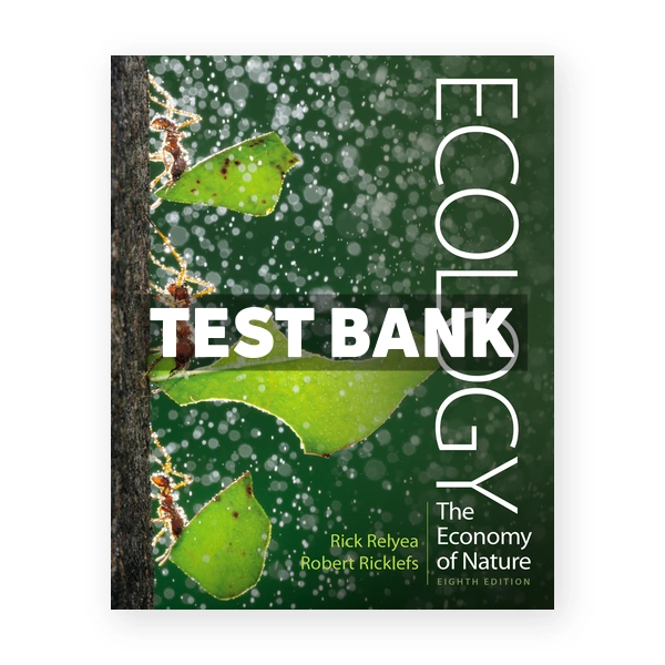 Ecology The Economy of Nature 8th edition Relyea Test Bank