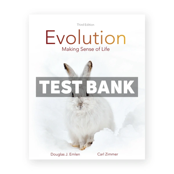 Evolution Making Sense of Life 3rd edition Emlen Test Bank