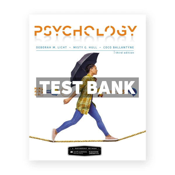 Scientific American Psychology 3rd edition Licht Test Bank