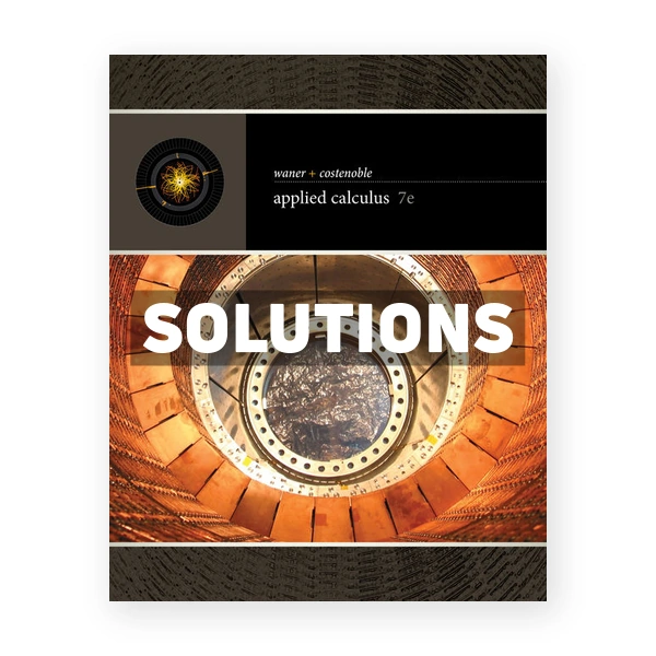 Applied Calculus 7th edition Waner Solutions Manual
