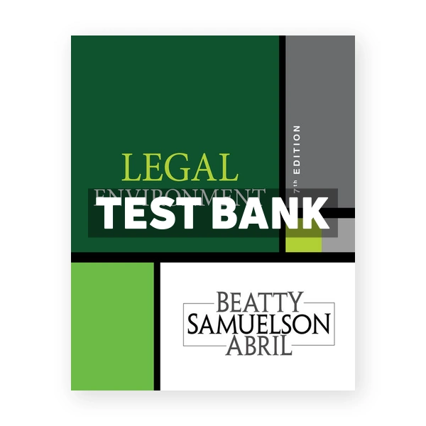 Legal Environment 7th edition Beatty Test Bank