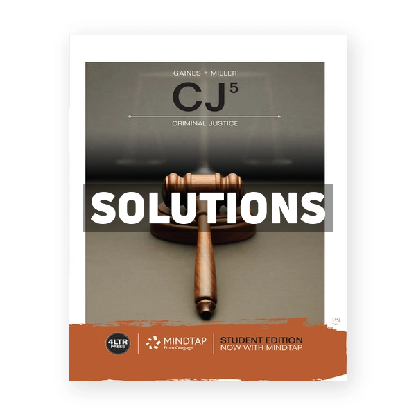 CJ 5th edition Gaines Solutions Manual