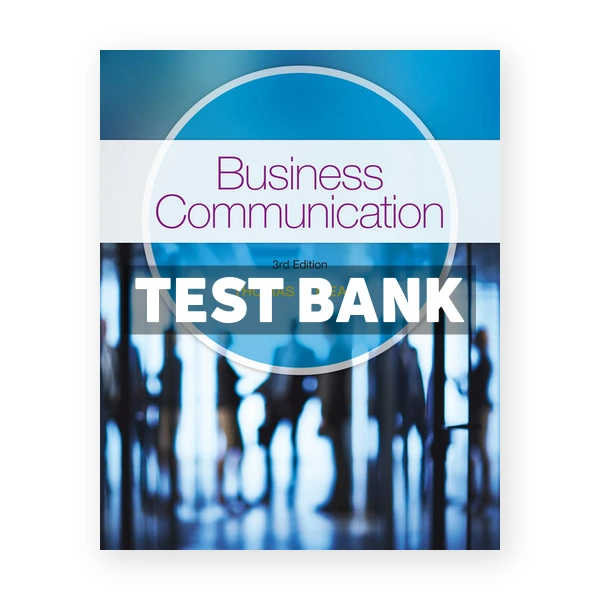 Business Communication 3rd edition Means Test Bank