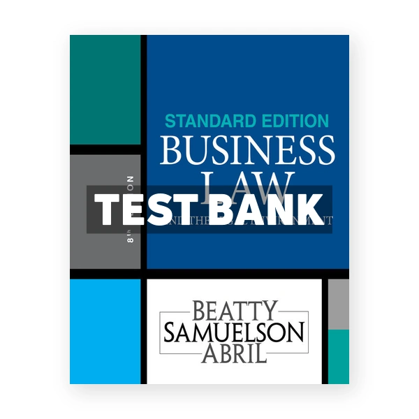 Business Law and the Legal Environment 8th edition Beatty Test Bank