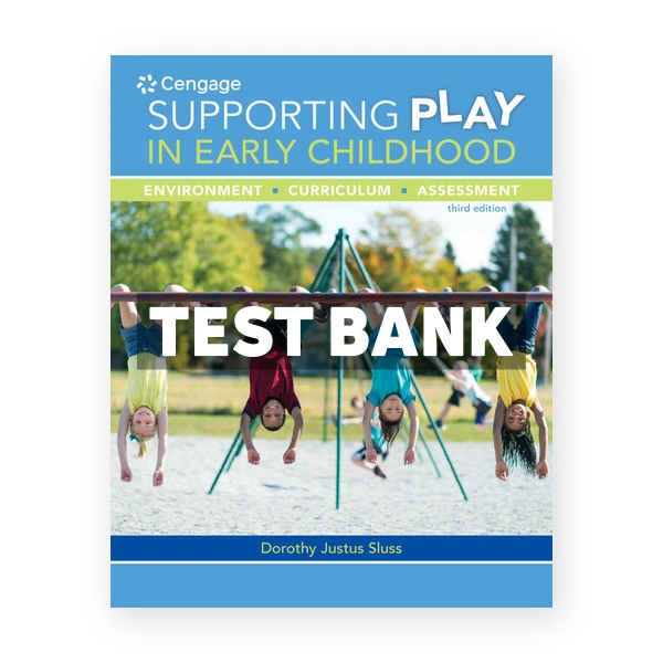 Supporting Play in Early Childhood Environment Curriculum Assessment 3rd edition Sluss Test Bank