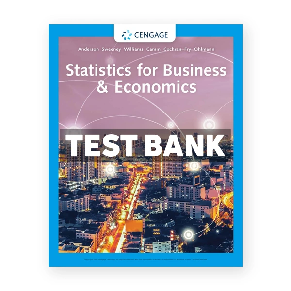 Statistics for Business & Economics 14th edition Anderson Test Bank