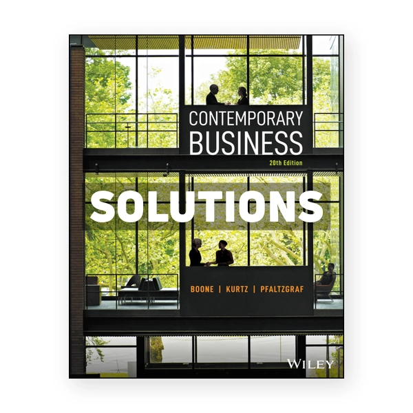 Contemporary Business 20th edition Boone Solutions Manual