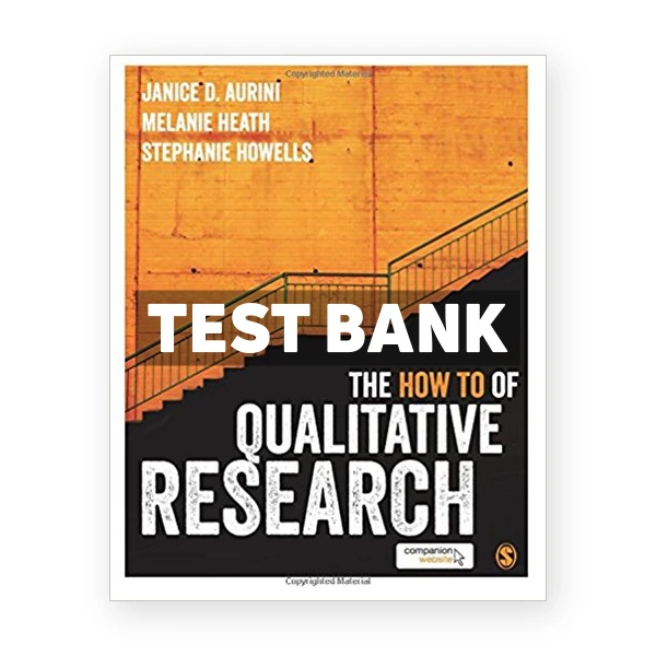 How To of Qualitative Research 1st edition Aurini Test Bank