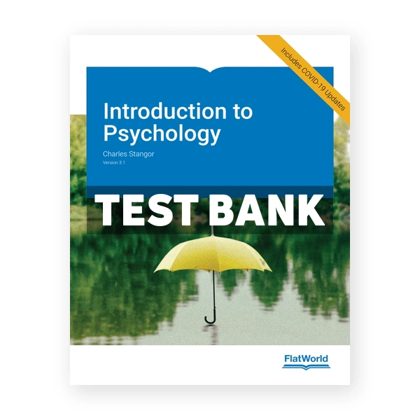 Introduction to Psychology 3 1 3rd edition Stangor Test Bank