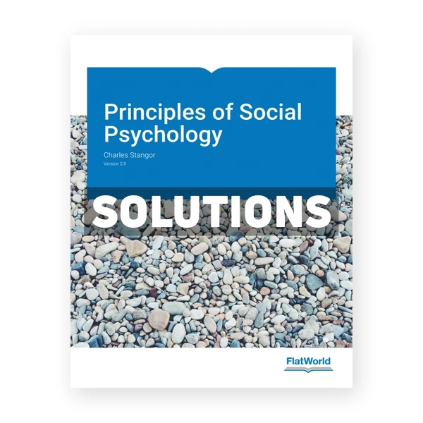 Principles of Social Psychology Version 2 0 2nd edition Stangor Solutions Manual