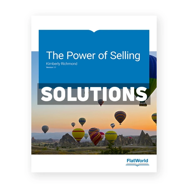 Power of Selling Version 1 1 1st edition Richmond Solutions Manual