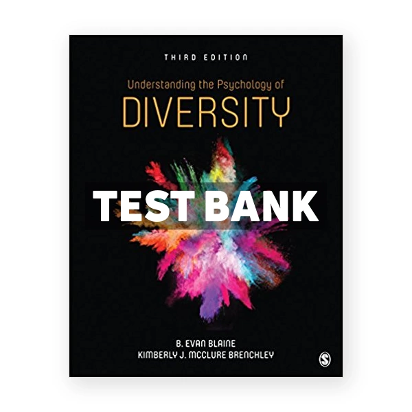 Understanding the Psychology of Diversity 3rd edition Blaine Test Bank