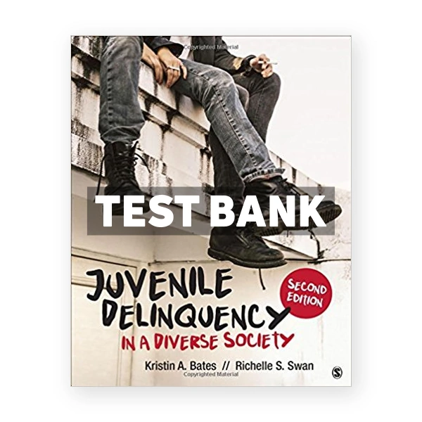 Juvenile Delinquency in a Diverse Society 2nd edition Bates Test Bank