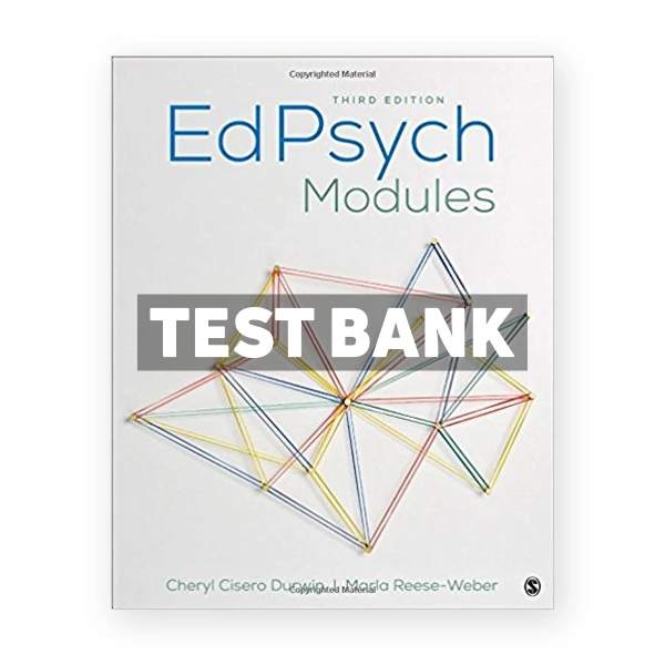 EdPsych Modules 3rd edition Durwin Test Bank