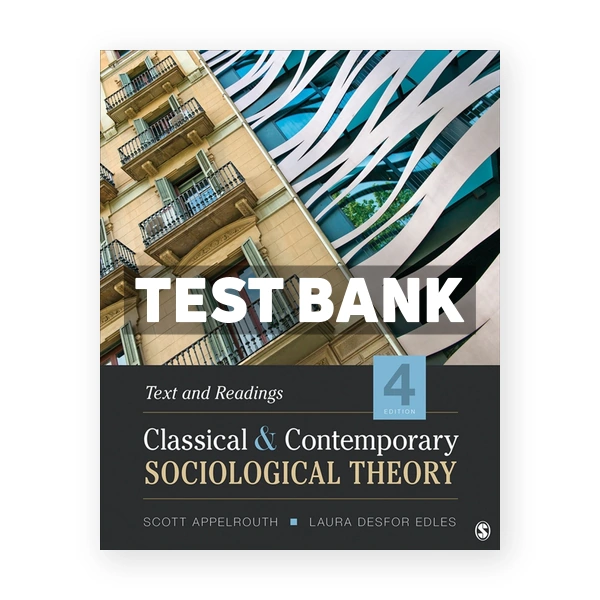 Classical and Contemporary Sociological Theory - Text and Readings 4th edition Appelrouth Test Bank