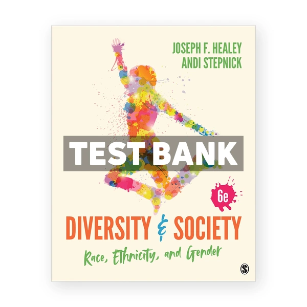 Diversity and Society Race Ethnicity and Gender 6th edition Healey Test Bank