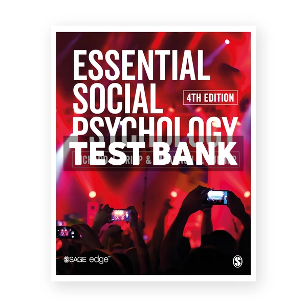 Essential Social Psychology 4th edition Crisp Test Bank