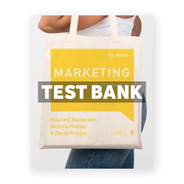Marketing - An Introduction 5th edition Masterson Test Bank