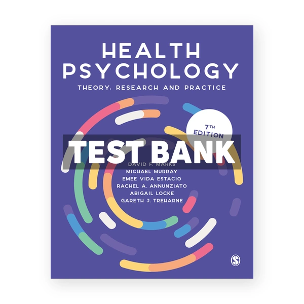 Health Psychology 7th edition Marks Test Bank