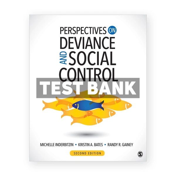 Perspectives on Deviance and Social Control 2nd edition Inderbitzin Test Bank