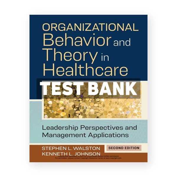 Organizational Behavior and Theory in Healthcare Leadership Perspectives and Management Applications 2nd edition Johnson Test Bank