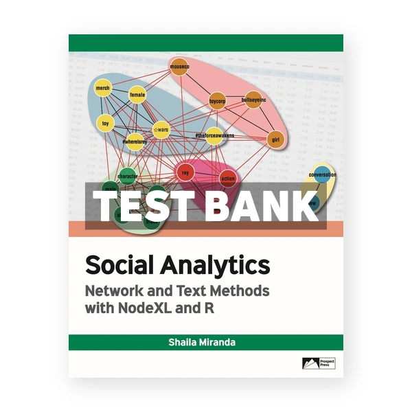 Social Analytics Network and Text Methods with NodeXL and R 1st edition Miranda Test Bank