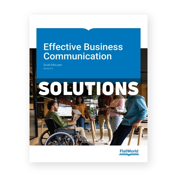 Effective Business Communication v4 1st edition McLean Solutions Manual